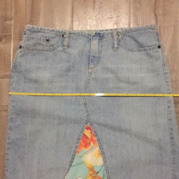 Express jean skirt with silk trim - Vintage - Picture 8 of 8